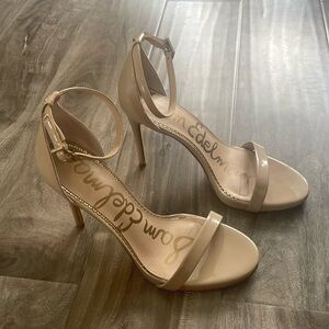 Sam Edelman Ariela Nude High-Heel Ankle Strap Sandals - Size 8